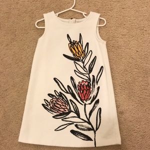 White Sleeveless Floral Dress